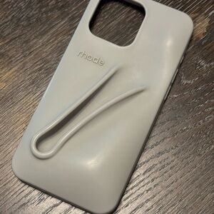RHODE lip case Gray Phone Case. For iPhone 15 pro max
